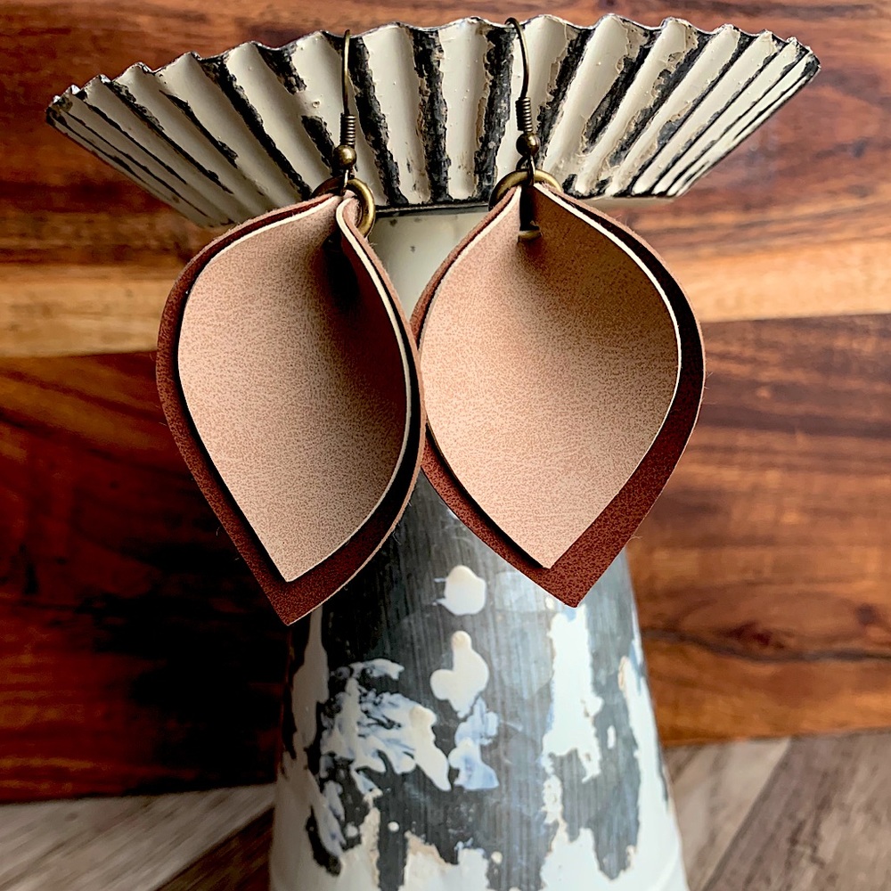 Handmade Custom Leather Earrings